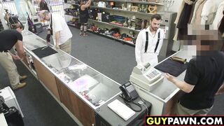 Handsome guy dicked in bathroom by kinky big dick stud