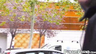 Latina 18yo Veronica Leal talked into public blowjob and sex