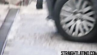 Handsome latino receives bare cock in asshole before dineros