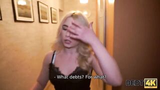 Debt4k. Great Maria Hurricane lassie seduces loan agent for kinky sex to c