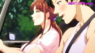 Melty Orgasm Busty Aunt Fucked Hard in Van Outdoor