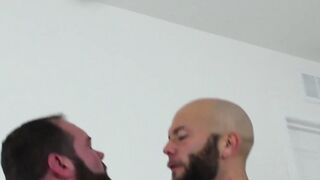 Bald deviant sucked off before hardcore bear fucking