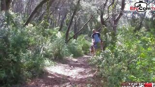French skinny amateur 19 year old pick up in forest for anal