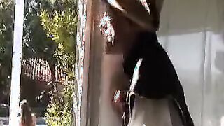 Friend Esperanza Gomez fucking into the outdoor with her boobies