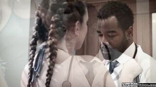 Black doctor anal fucks a busty patient