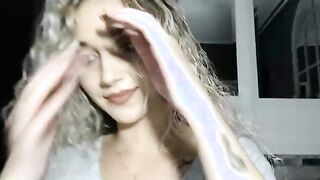 Busty Blonde Babe gets naked for you
