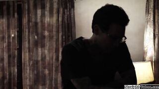 Stalker tricks blonde babe into fucking