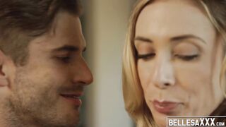 Blonde Aiden Ashley cum sprayed after doggystyle fucking