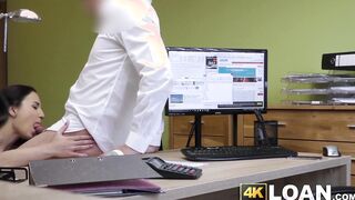 Naughty beauty ass slammed and filmed by false loan agent