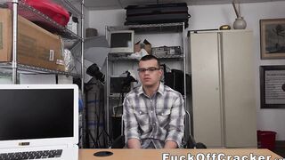 Nerd homo with glasses pleasures monster black cock for cash