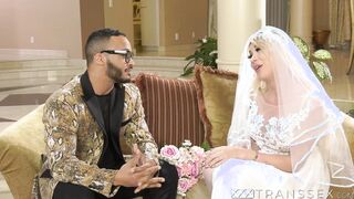 Delectable Aubrey Kate shows what TS brides do after wedding