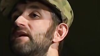Mature homos in uniform cumming hard after ass fucking