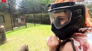 MAMACITAZ - Long Butt Barely Legal Miranda Plays Outdoors In The