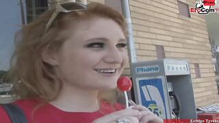Pussy tattooed red haired barely legal sluts pick up from a long african dick