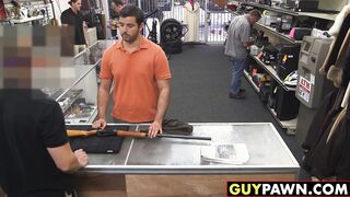 Handsome guy offered a backroom threesome deal by two homos