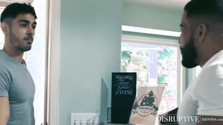 Hairy hunk latino Nico Coopa seduces sexy customer Nico Coopa with big dick
