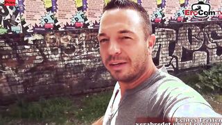 German huge boobed blonde Barely Legal in a outdoors bar durinf a pounded date