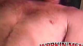 Nasty old man has solo fun in cheap motel room by wanking