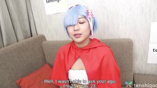 Chubby Riho Machida is so cute in her cosplay costume