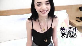 Check out this TINY 100lb newbie penis sucker