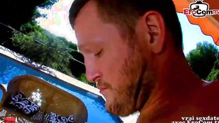 French ebony 19 yo year mature at amateur outdoor three-way ffm