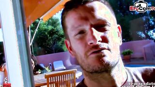 French ebony 19 yo year mature at amateur outdoor three-way ffm