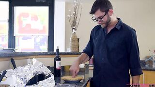 Voluptuous mom India Summer is cooking up a storm. Her stepson Logan Huge finds the pie India has made and