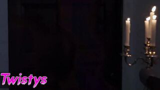 Twistys - babe 19 yo lesbians Alina Lopez and Abbie Maley make love by candlelight