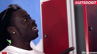 HORNYHOSTEL - Small Titted Cutie Eveline Dellai Surprise Anal Sex With long african dick - LETSDOEIT