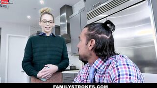 Blonde Goddess Lily Larimar Getting Banged! By Stepfather For Filthy Talking