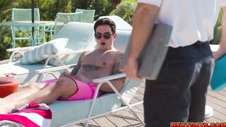Dakota Payne fucks his hot pool guy Devin Franco