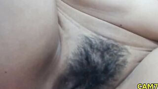 Busty Petite Asian Chick fingering her wet pussy