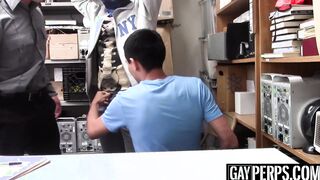 Young robbers caught in the act and punished bareback