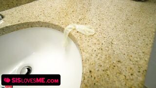 Step dude found a used condom while he was cleaning