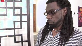 White Dark Hair Coed Gets Banged! By A Ebony Monster Penis