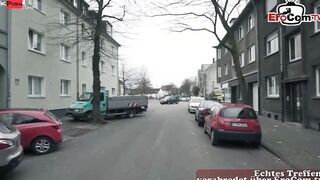 German Stupid Blonde Pick up on street for Double Vaginal