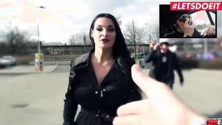 BUMSBUS - Huge Titties Anna Von Morgenstern Takes Gigantic Dick In The Backseat - LETSDOEIT
