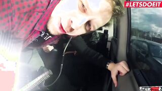 BUMSBUS - Huge Titties Anna Von Morgenstern Takes Gigantic Dick In The Backseat - LETSDOEIT