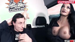 BUMSBUS - Huge Titties Anna Von Morgenstern Takes Gigantic Dick In The Backseat - LETSDOEIT