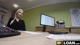 Beautiful future debtor services cock before getting fucked