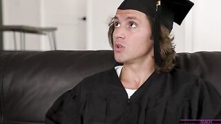 It's graduation day for Jay Romero. His dad can't be there, but his stepmom, Jaimie Vine, is happy to attend.