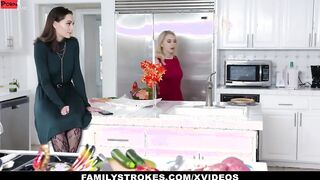 Family Strokes - Thanksgiving Feast Turns Celebration In Hardcore Family