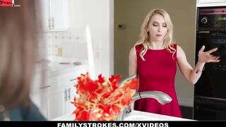 Family Strokes - Thanksgiving Feast Turns Celebration In Hardcore Family