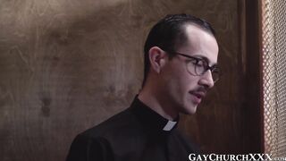 Religious twink barebacked after giving daddy wet blowjob