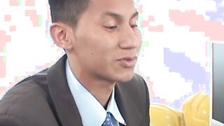 Cute latino homosexuals smash butts and spray jizz all over