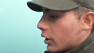Amateur dick riding twink pleasures a security guard pervert