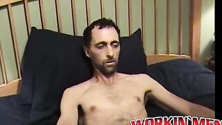 Horny old man is really eager to jacks off his fuck stick