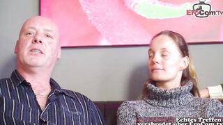 German 19 year old lover Iris Wipperfuerth sharing first time MMF amateur casting