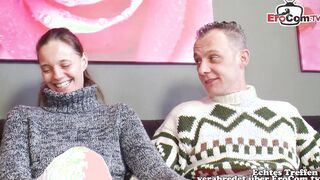 German 19 year old lover Iris Wipperfuerth sharing first time MMF amateur casting