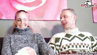 German 19 year old lover Iris Wipperfuerth sharing first time MMF amateur casting